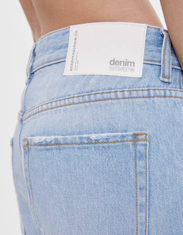 90s straight-leg jeans - New - Bershka 