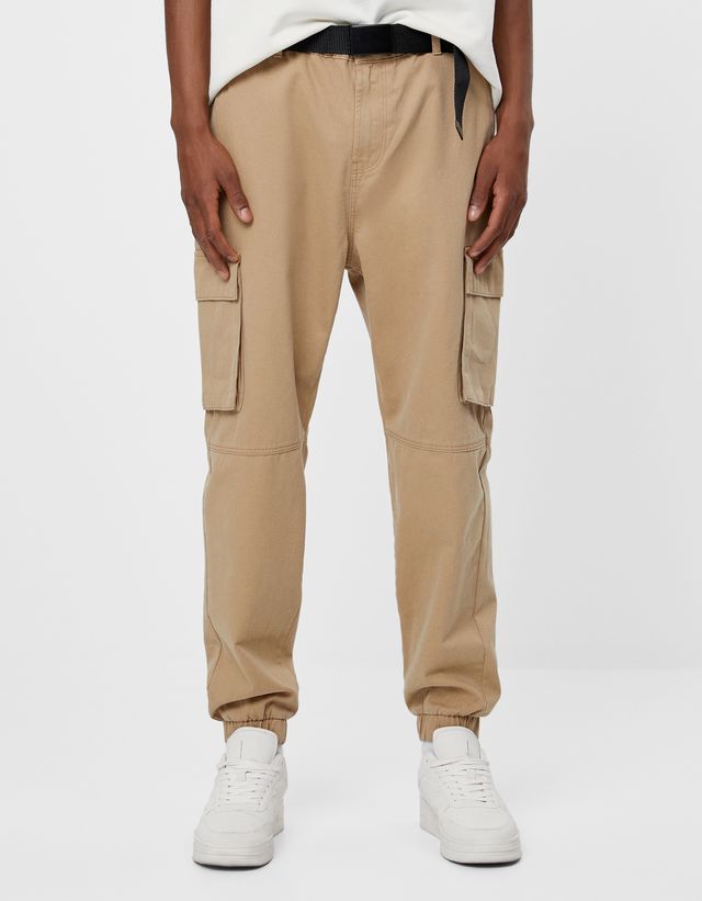 Kemerli Kargo Pantolon Pantolon Erkek Bershka