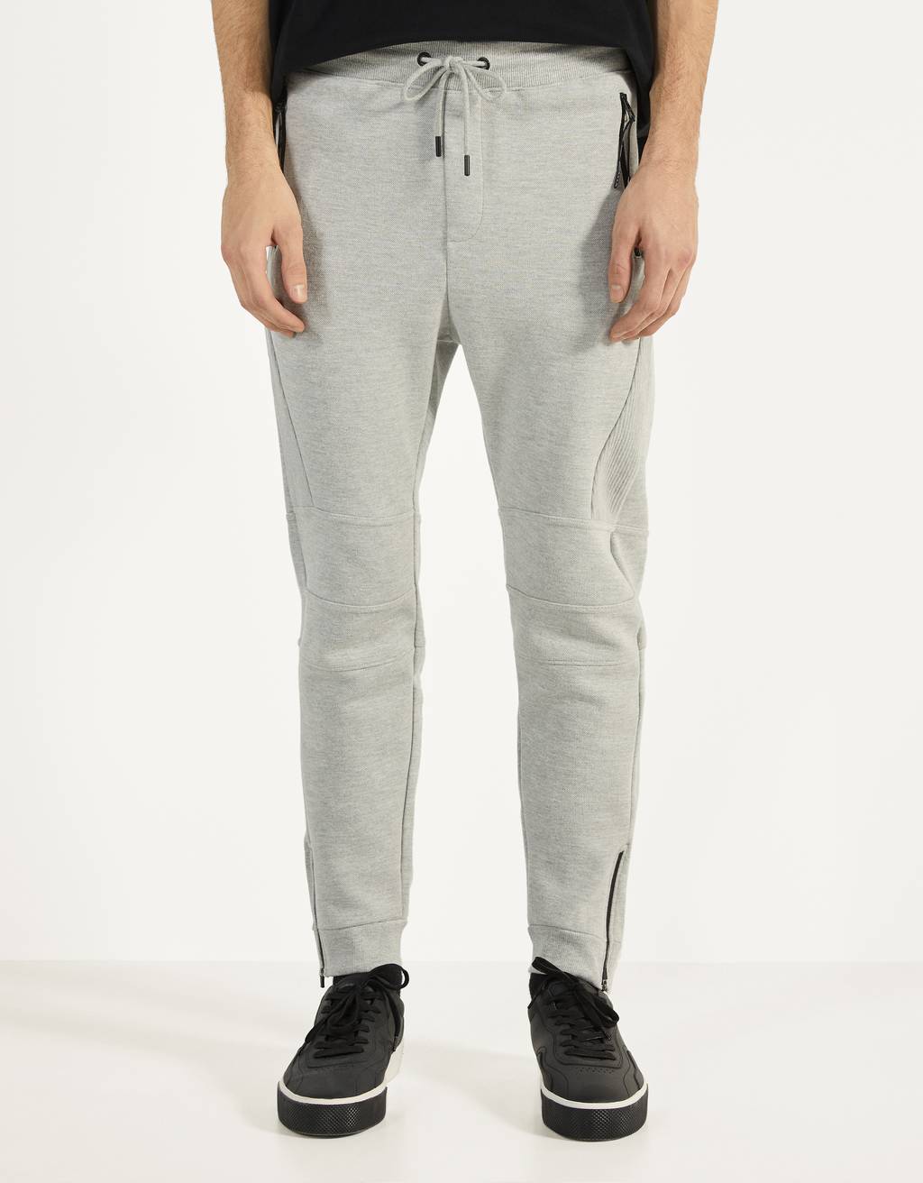 Jogging trousers in ottoman weave - Man