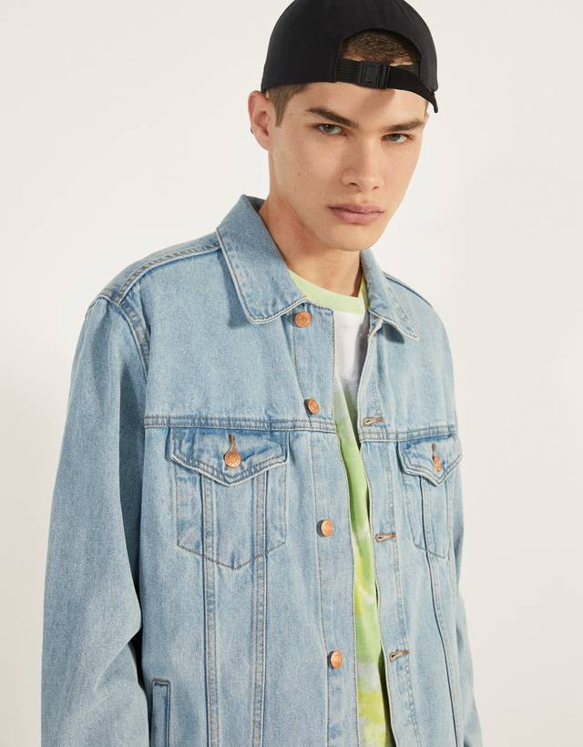 Regular Fit Denim Ceket Erkek Bershka