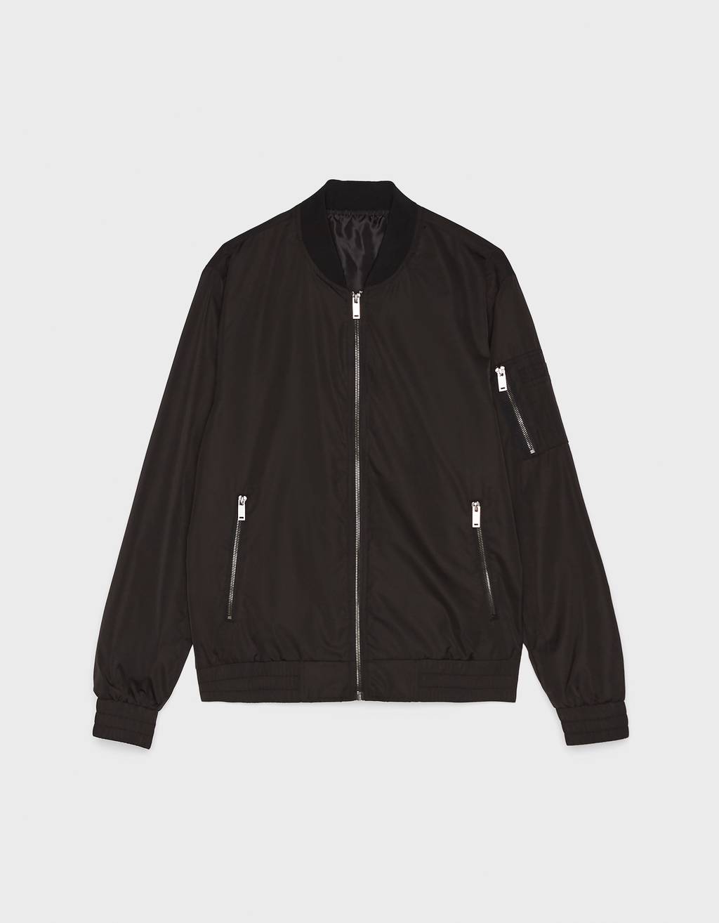 Ince Bomber Ceket Suni Deri Bershka Turkey