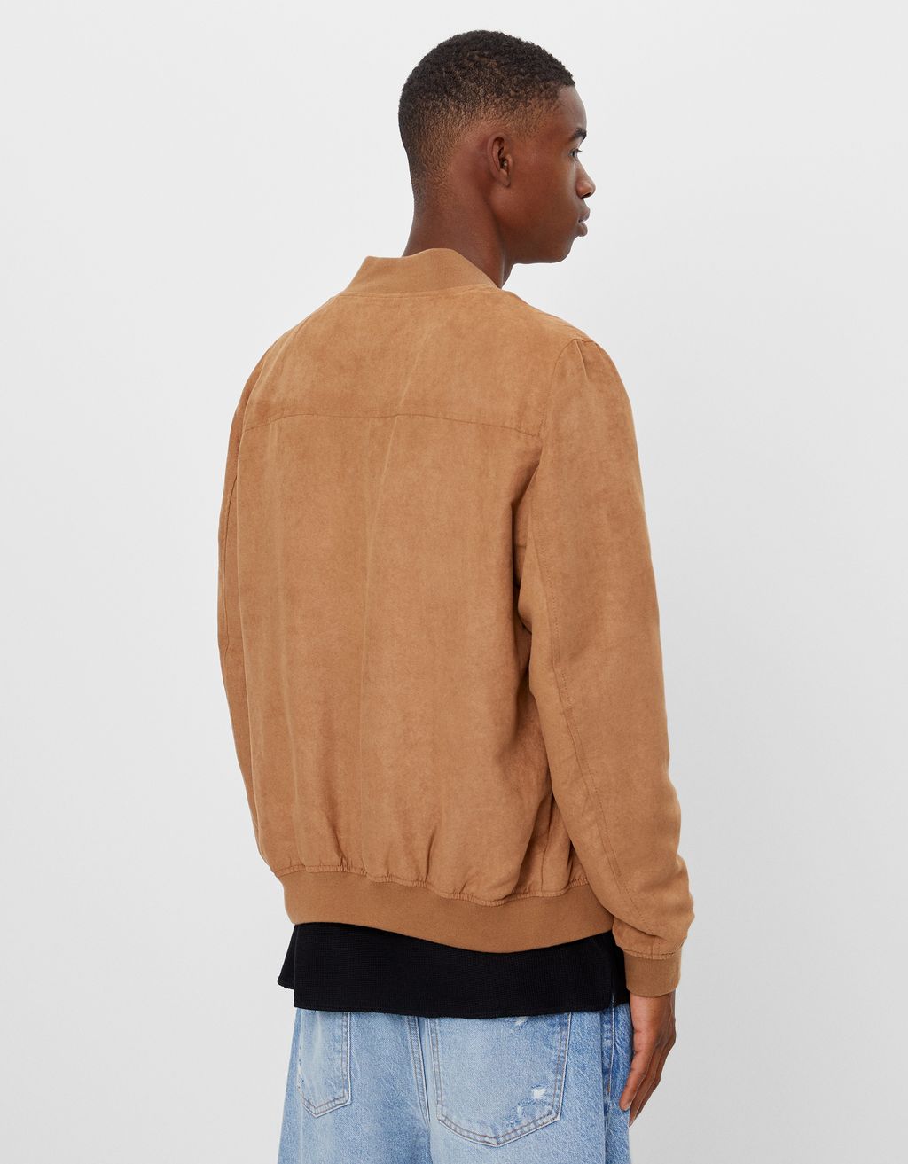 knowledge cotton apparel suede jacket