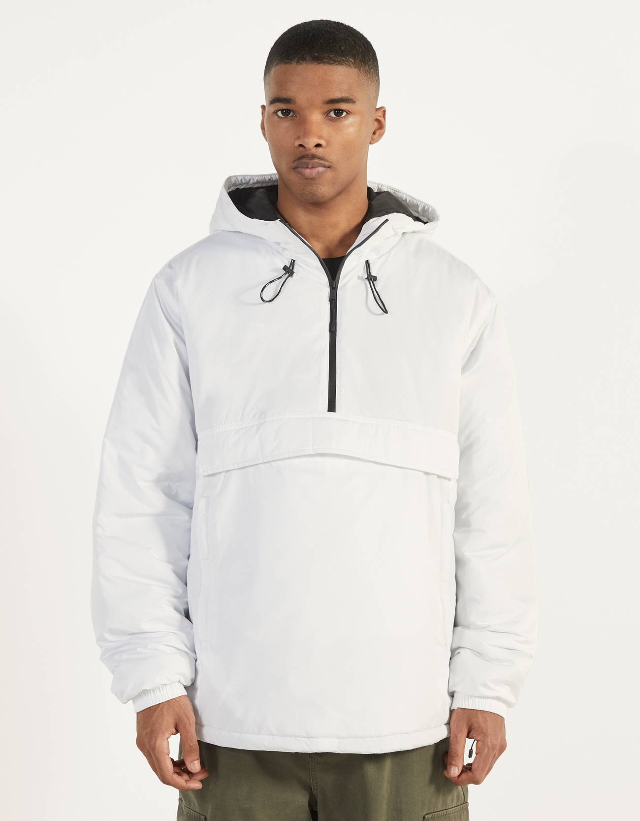 Quilted Anorak With Hood Sweatshirts Bershka Turkey