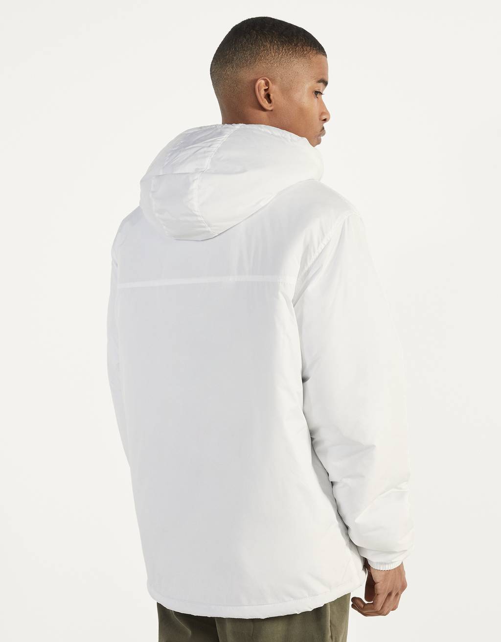 Quilted Anorak With Hood Sweatshirts Bershka Turkey
