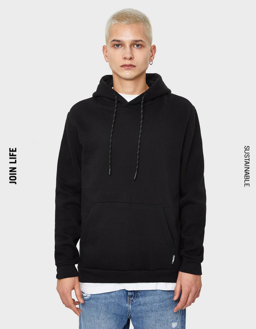 bershka black hoodie