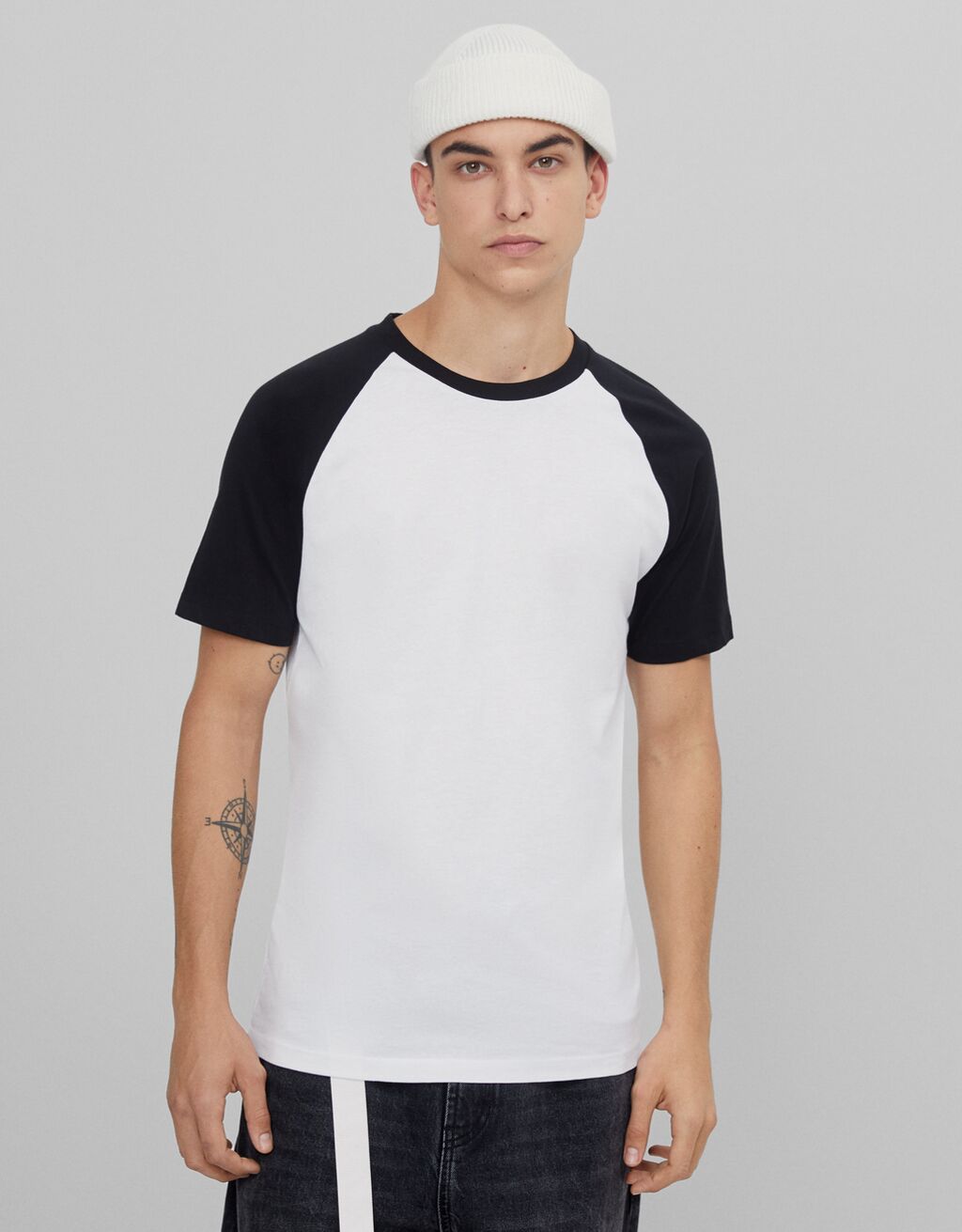 camiseta manga ranglan hombre