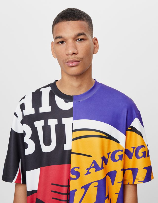 Maglietta Rete Nfl Raiders Nero | T-Shirts Bershka Uomo \u003e New Wash