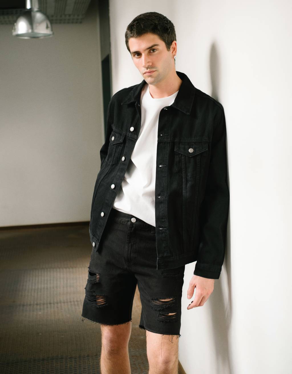 Ripped denim Bermuda shorts - Cycling 