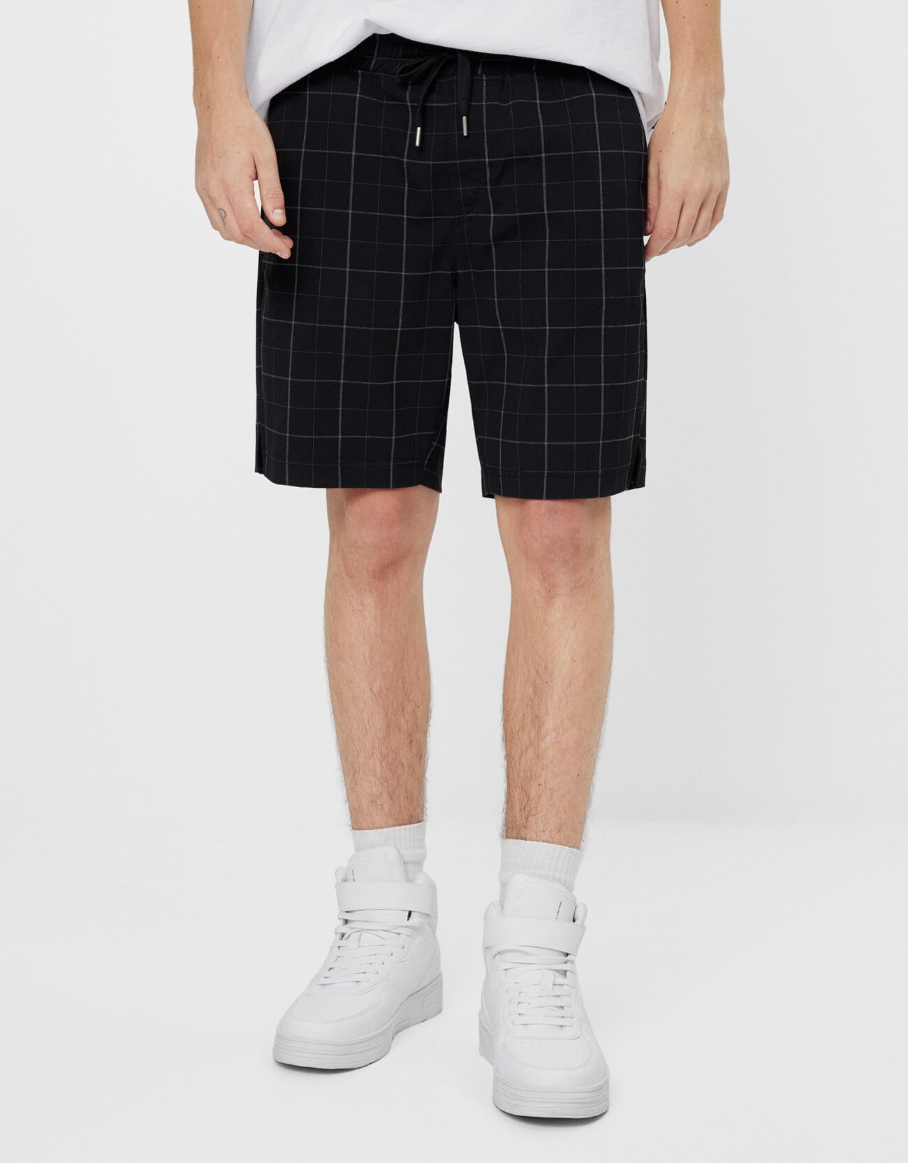checked bermuda shorts