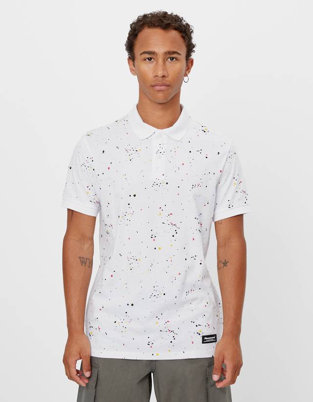 Kisa Kollu Polo Yaka T Shirt Tisort Erkek Bershka
