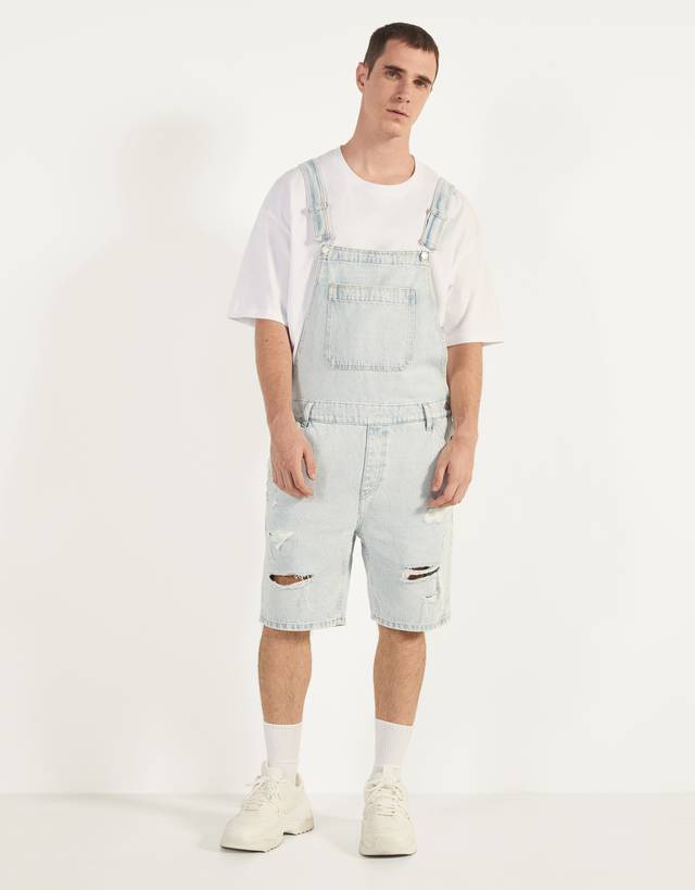 Bermudas Hombre | Bershka Bermuda Microwaffle Negro - Bellavista