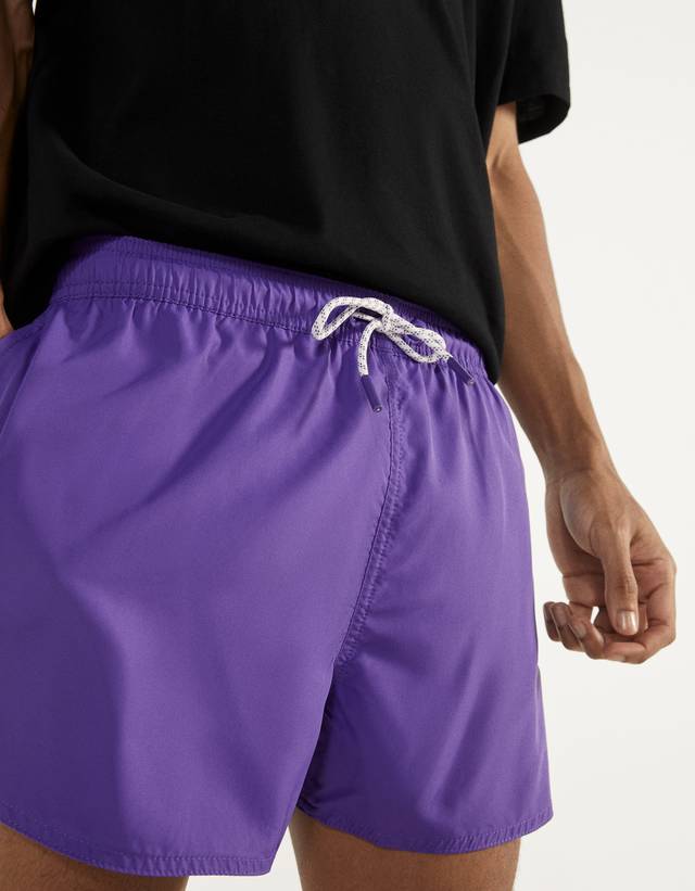 Tek Renkli Deniz Sortu Aksesuar Erkek Bershka