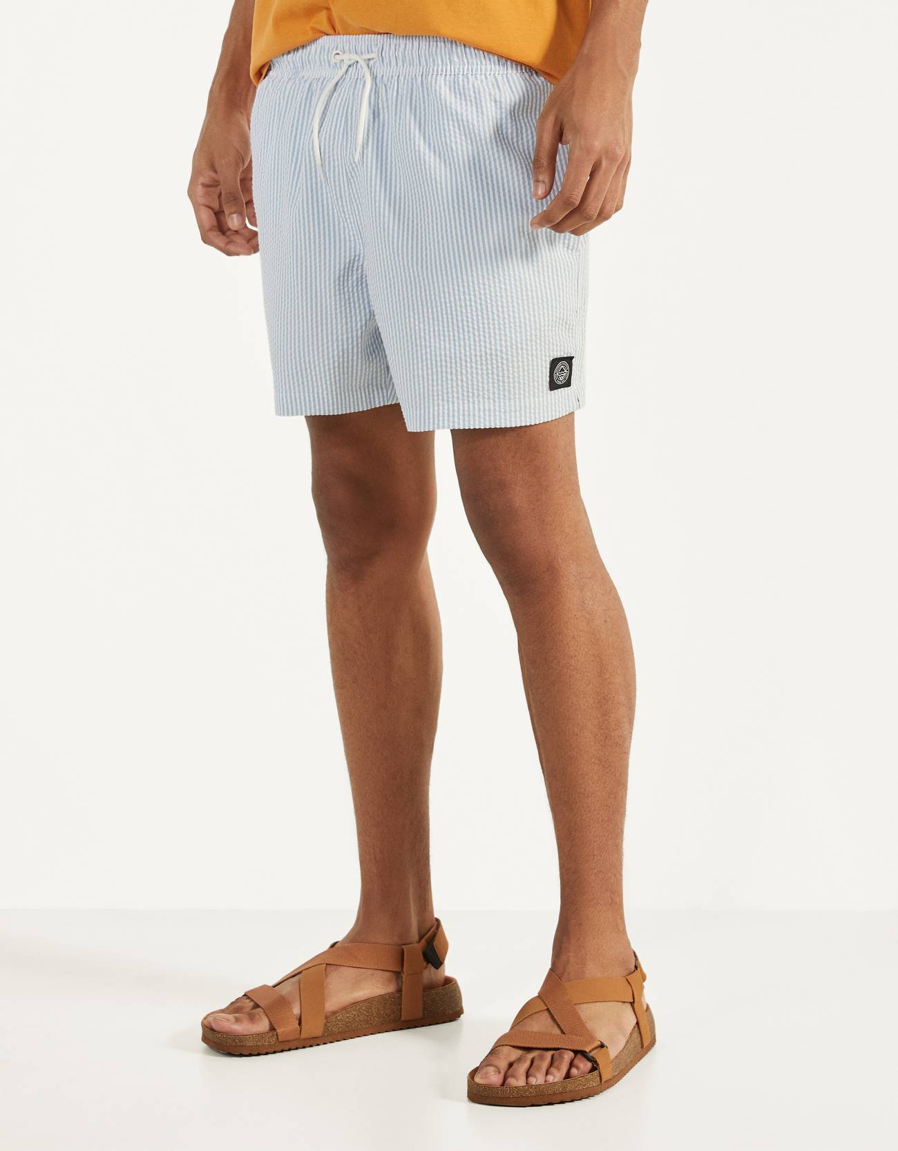 khaki swim trunks