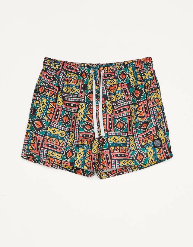 Swimming trunks with a geometric print 