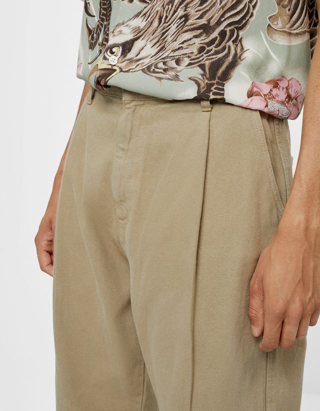 Wide-leg jeans with darts - Denim 