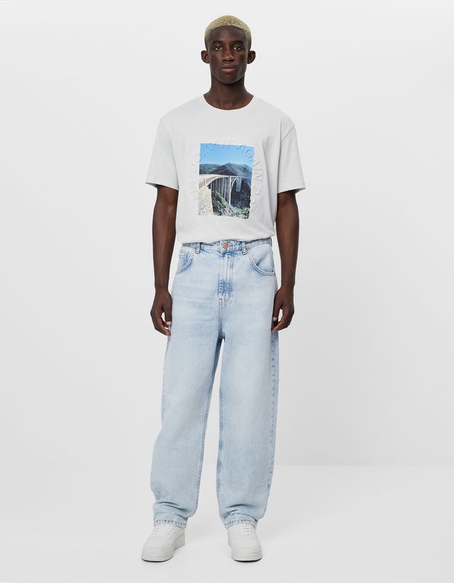 Wide-leg '90s jeans - Jeans - Bershka 