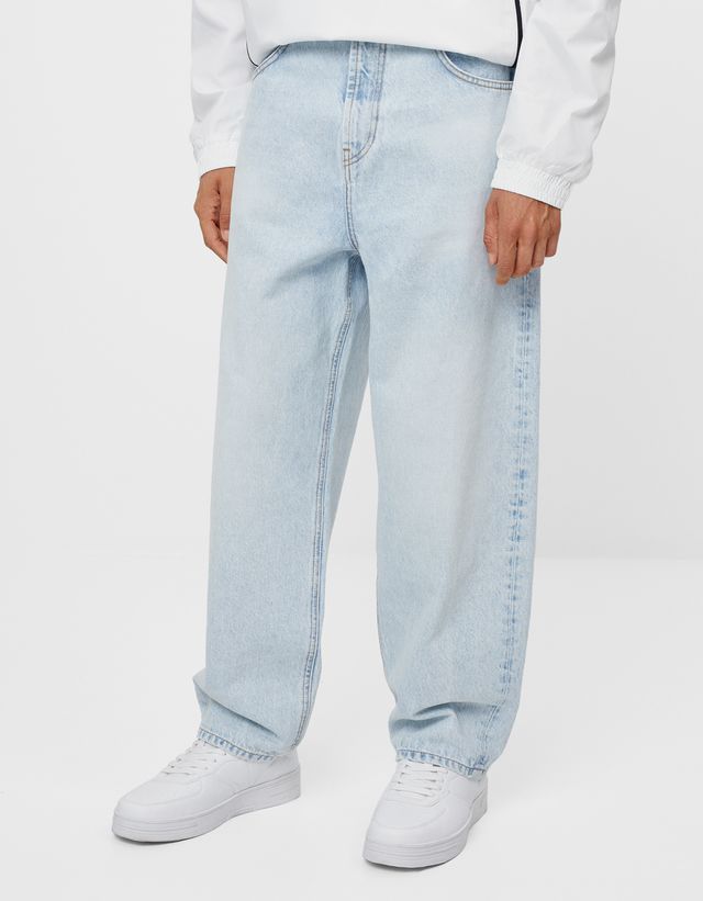 Wide-leg '90s jeans - New - Bershka 