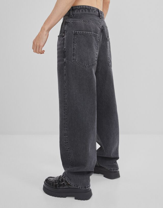 Wide-leg '90s jeans - Behind Bershka - Man | Bershka