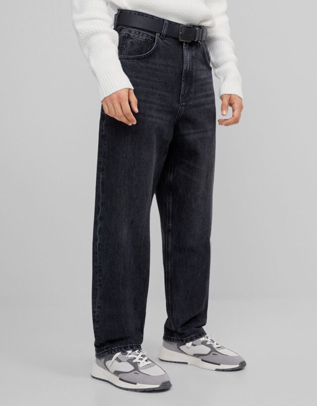 Wide-leg '90s jeans - Jeans - Man | Bershka