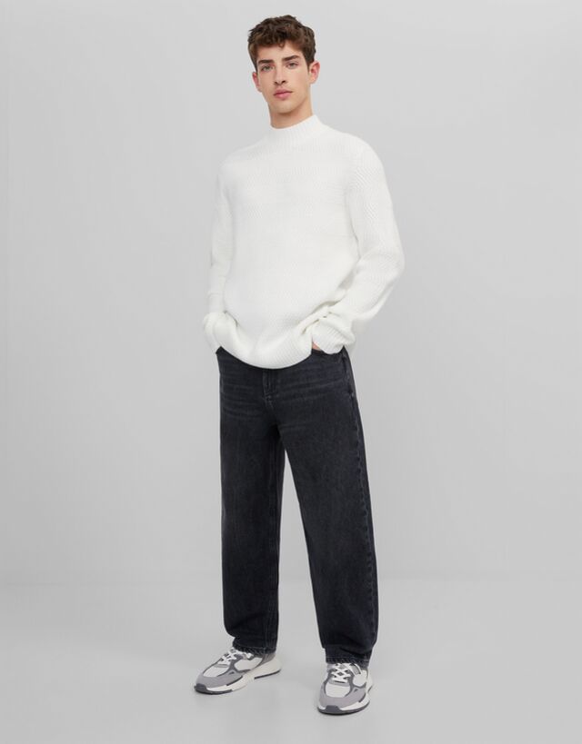 Wide-leg '90s jeans - Jeans - Man | Bershka