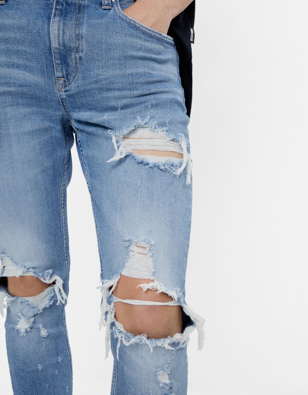 Ripped Skinny jeans - null - Bershka Slovenia