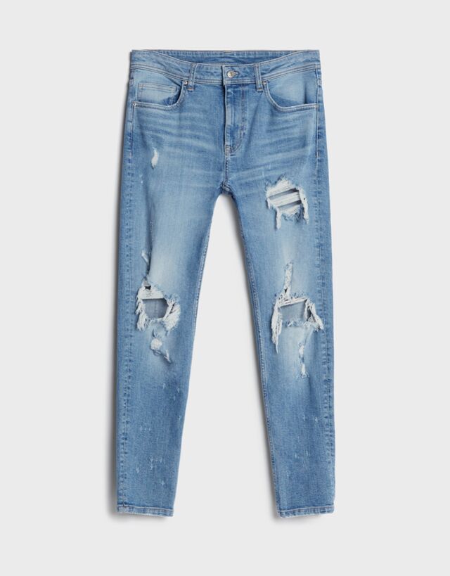 bershka ripped jeans