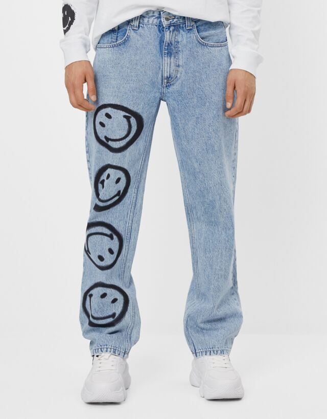 90s Smiley jeans - Jeans - Man | Bershka