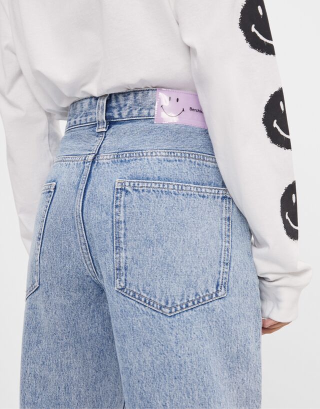 90s Smiley jeans - Denim - Man | Bershka