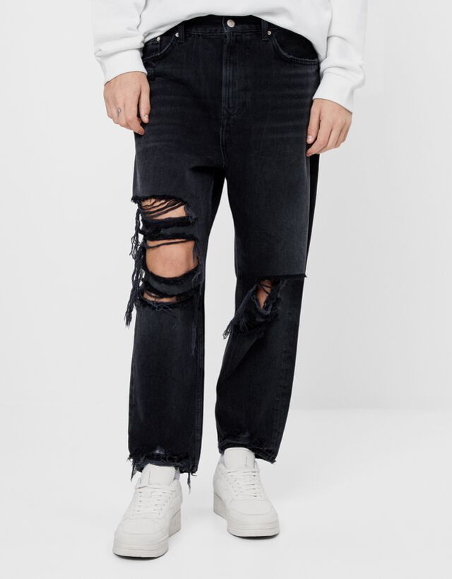 Loose fit jeans - Sandals - Bershka Belarus / Белоруссия