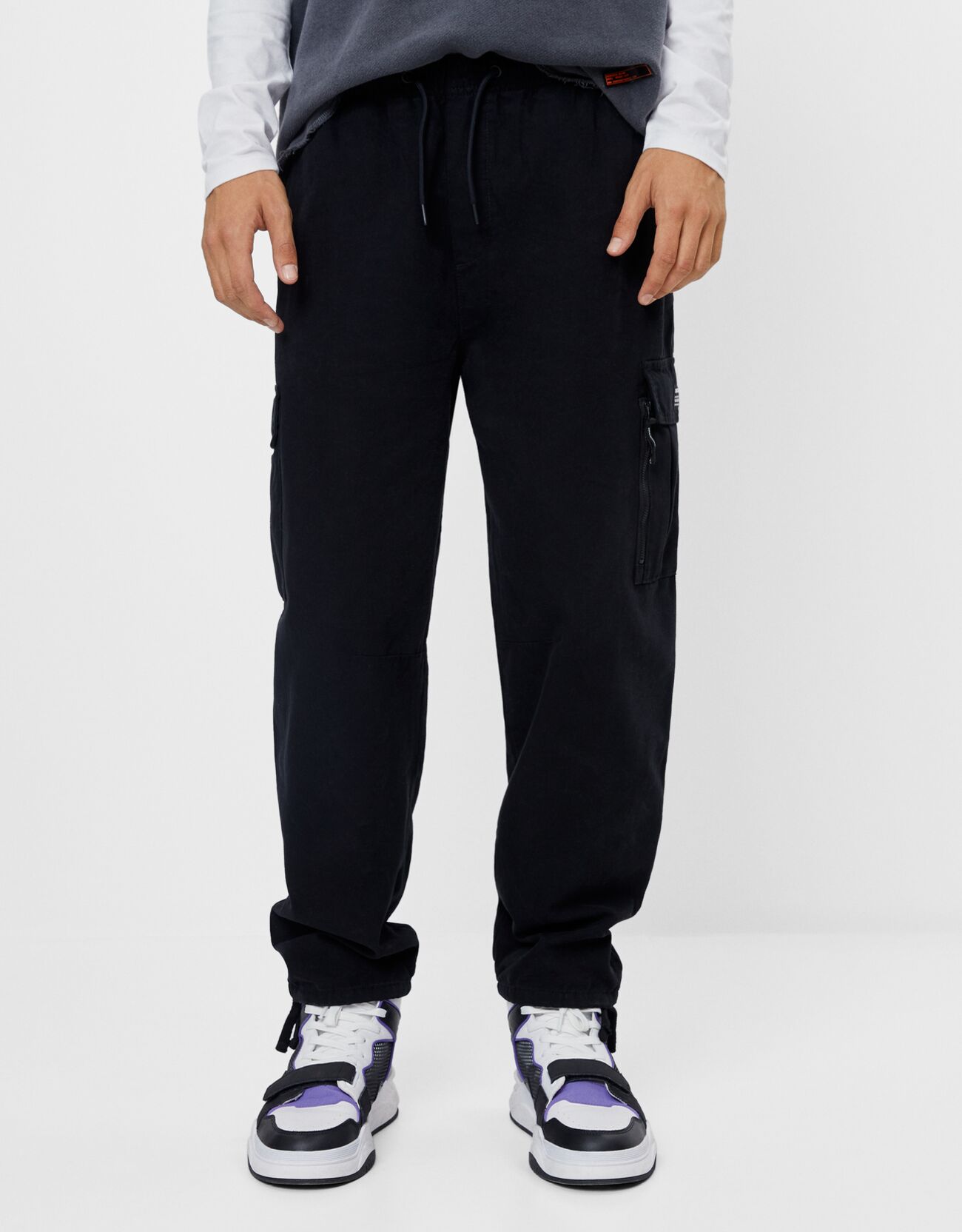 Balloon Fit Kargo Pantolon Pantolon Erkek Bershka