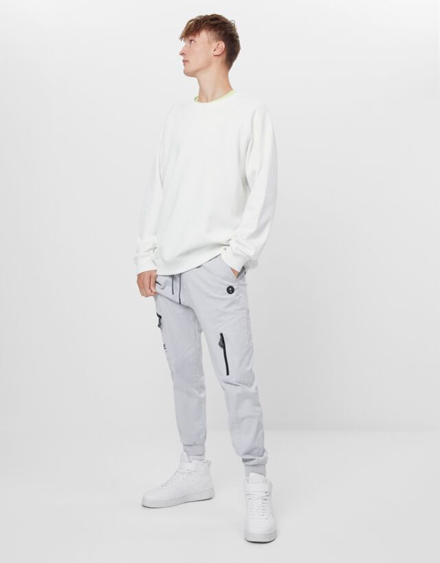 Fermuarli Jogging Fit Pantolon Pantolon Erkek Bershka