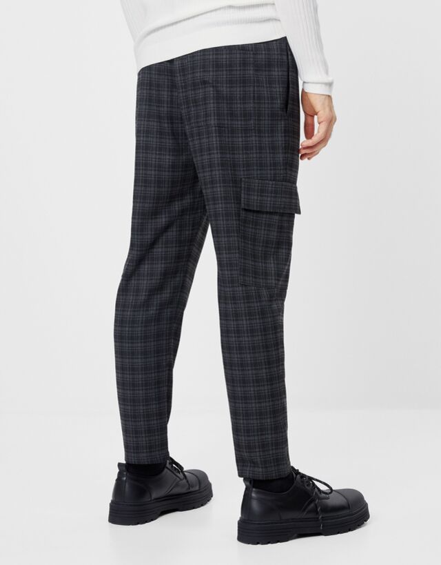 Pantaloni Jogger Quadri Novita Uomo Bershka