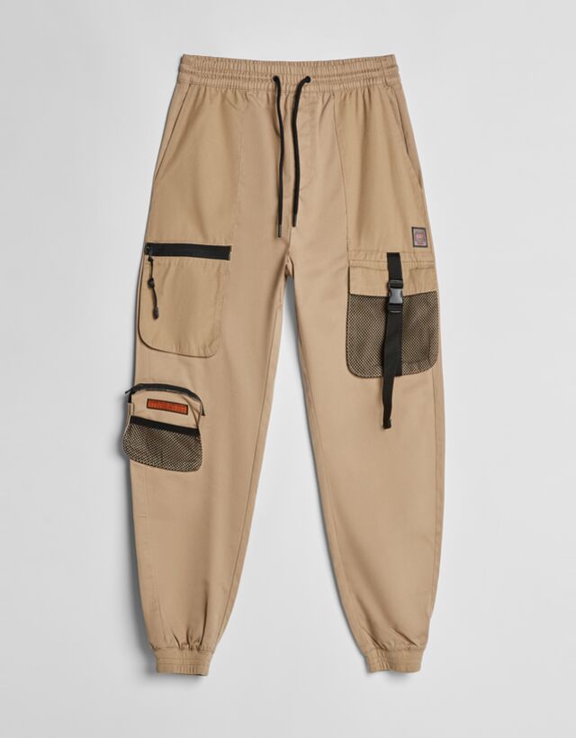 Pantalones | PantalóN Jogger Efecto Plisado Morado | Bershka Hombre – Acro  Marco