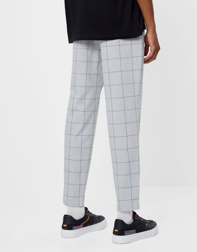 Checked tailored trousers - Trousers 