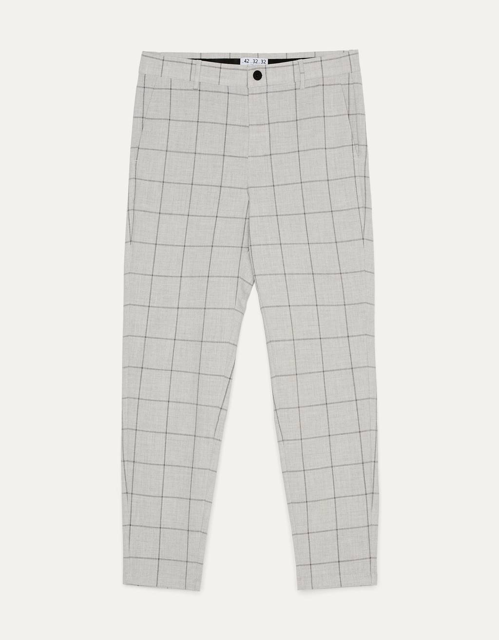 Pantaloni Tailoring A Quadri Pantaloni Uomo Bershka