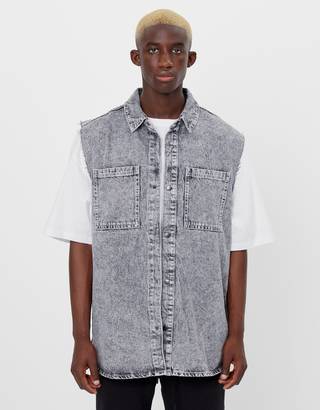 camisa vaquera sin manga hombre