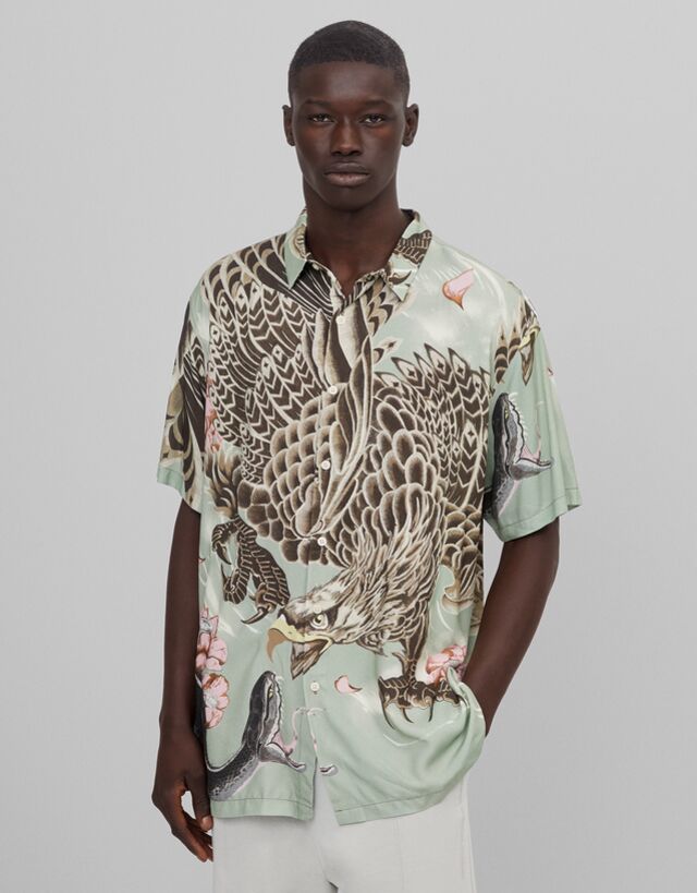 camisa rayas bershka hombre