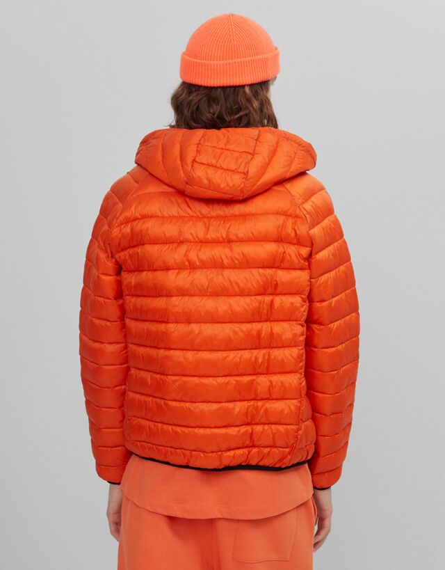 orange lightweight puffer jacket