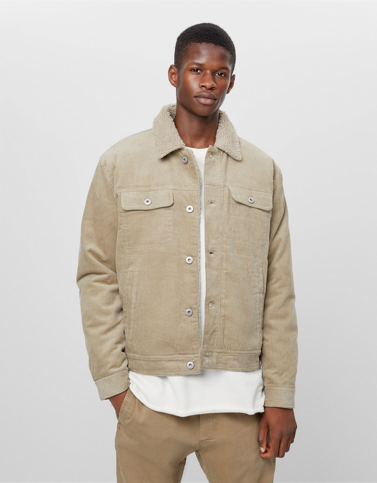 Corduroy fleece jacket - Jackets 