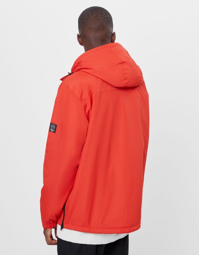 Kapusonlu Sisme Kanguru Mont Ceket Kaban Erkek Bershka