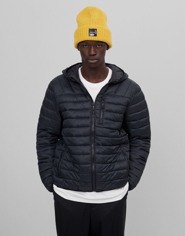 Cazadora puffy con capucha - Básicos - Bershka Maroc