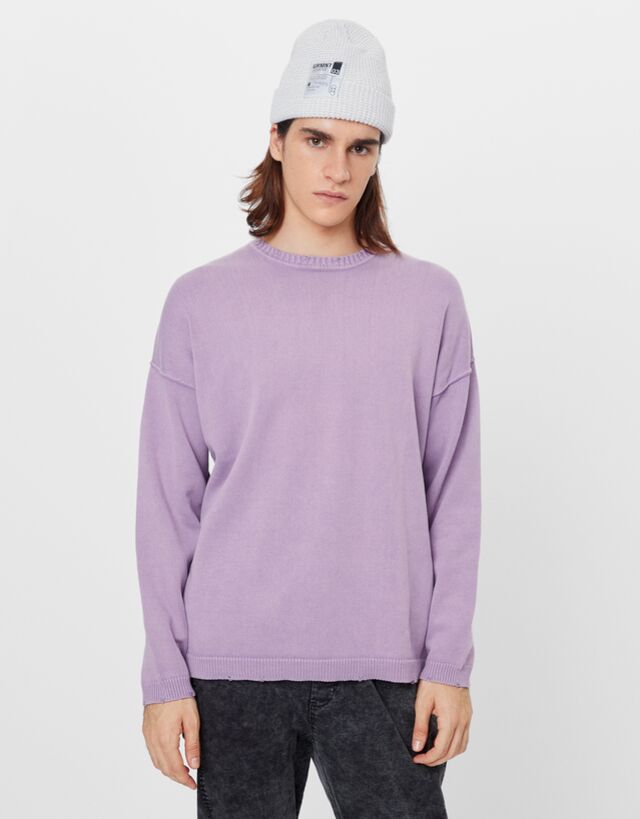 Ripped acid wash sweater - New - Man 