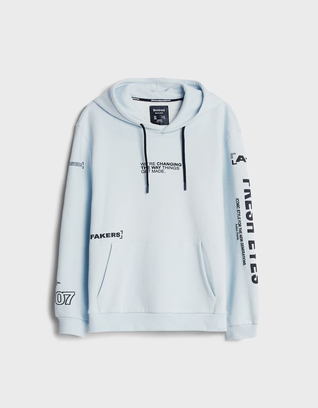 Mujer Sudadera capucha print Marrón | Sudaderas Bershka \u003c Esperando a  Christine