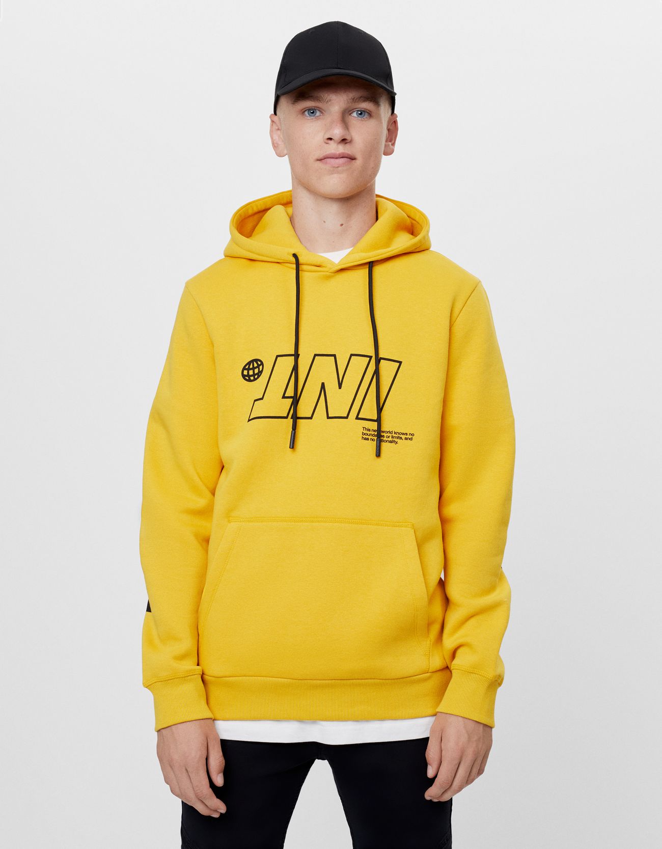 bershka yellow hoodie