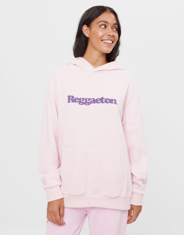 Sudadera texto con aberturas laterales - Sudaderas - Bershka Guatemala