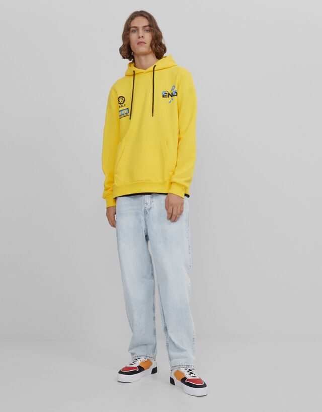 Printed hoodie - Trousers - Bershka Panama