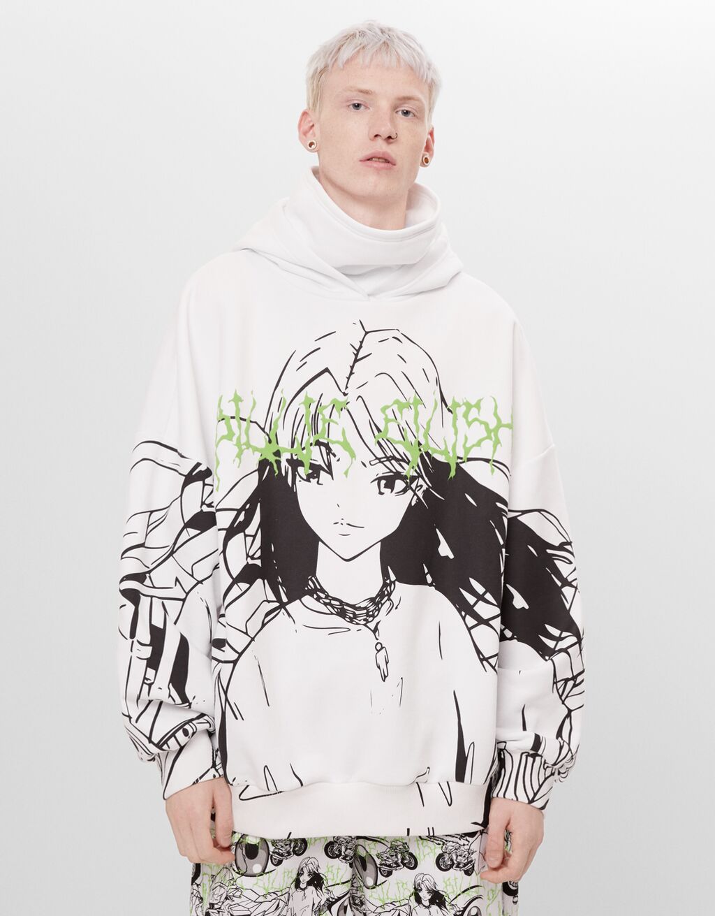 Billie Eilish X Bershka Printed Sweatshirt Man Bershka