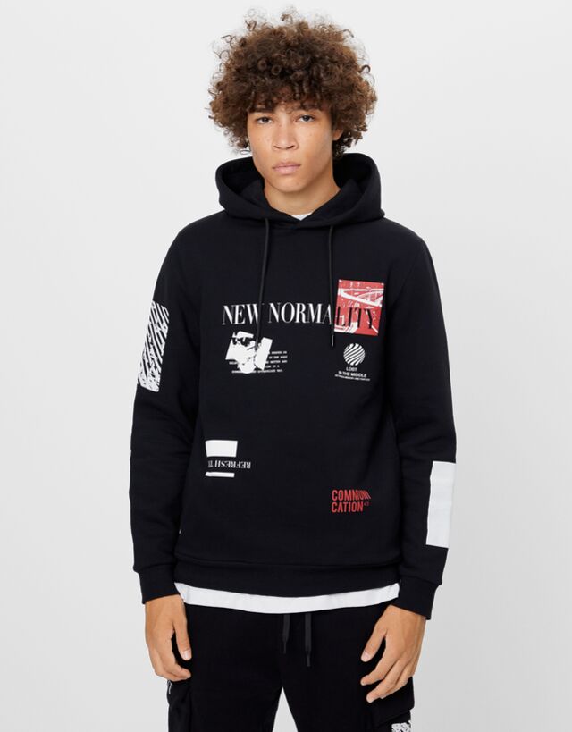 hoodie bershka man