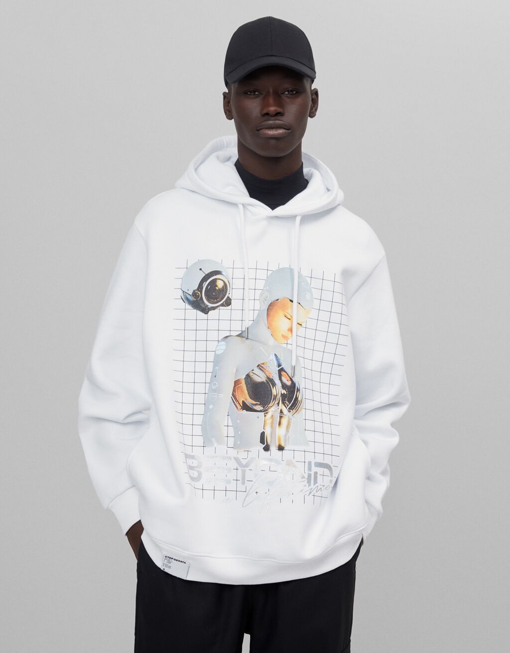 Hoodie with robot print - Sale Favourites - Man
