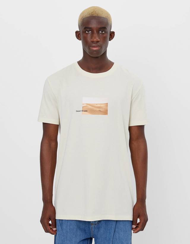 Camiseta print manga corta - Mujer | Bershka